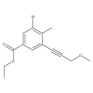 Ethyl 3-bromo-5-(3-methoxy-1-propyn-1-yl)-4-methylbenzoate Structure