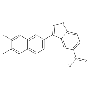 6,7-Dimethyl-2-(5-nitro-1H-indol-3-yl)-quinoxaline结构式