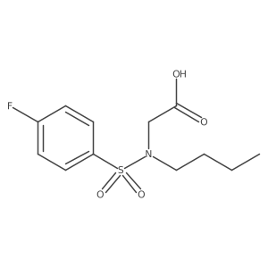 Glycine, N-butyl-N-[(p-fluorophenyl)sulfonyl]- Structure