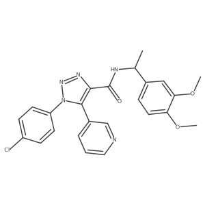 1-(4-chlorophenyl)-N-[1-(3,4-dimethoxyphenyl)ethyl]-5-(pyridin-3-yl)-1H-1,2,3-triazole-4-carboxamide Structure