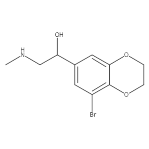 1-(8-Bromo-2,3-dihydro-1,4-benzodioxin-6-yl)-2-(methylamino)ethan-1-ol结构式