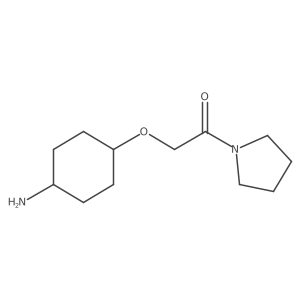 2-[(4-Aminocyclohexyl)oxy]-1-(pyrrolidin-1-yl)ethan-1-one结构式