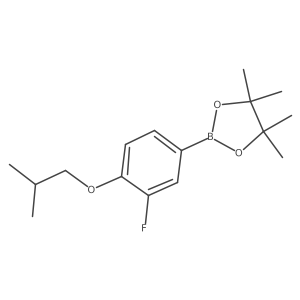 2-(3-Fluoro-4-isobutoxyphenyl)-4,4,5,5-tetramethyl-1,3,2-dioxaborolane Structure