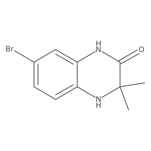 7-Bromo-3,3-dimethyl-1,2,3,4-tetrahydroquinoxalin-2-one结构式