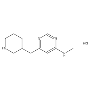 Methyl-(6-piperidin-3-ylmethyl-pyrimidin-4-yl)-amine hydrochloride Structure