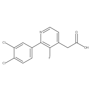 2-(3,4-Dichlorophenyl)-3-fluoropyridine-4-acetic acid Structure