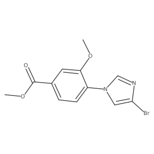 methyl 4-(4-bromo-1H-imidazol-1-yl)-3-methoxybenzoate结构式
