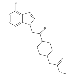 methyl {1-[(4-chloro-1H-indol-1-yl)acetyl]piperidin-4-yl}acetate Structure