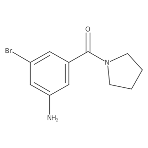 3-Bromo-5-[(pyrrolidin-1-yl)carbonyl]aniline结构式
