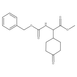 (R)-Methyl 2-(((benzyloxy)carbonyl)amino)-2-(4-oxocyclohexyl)acetate结构式