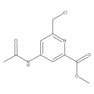 Methyl 4-(acetylamino)-6-(chloromethyl)pyridine-2-carboxylate结构式