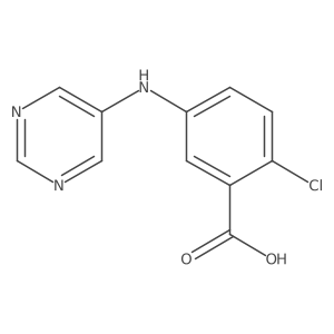 2-Chloro-5-(pyrimidin-5-ylamino)-benzoic acid结构式