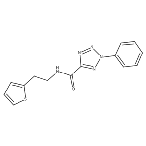 2-phenyl-N-(2-(thiophen-2-yl)ethyl)-2H-tetrazole-5-carboxamide Structure