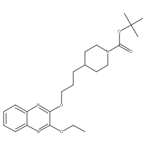 tert-Butyl 4-(3-((3-ethoxyquinoxalin-2-yl)oxy)propyl)piperidine-1-carboxylate结构式