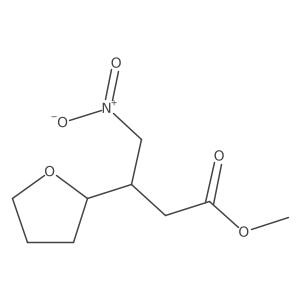 Methyl 4-nitro-3-(tetrahydrofuran-2-yl)butanoate结构式