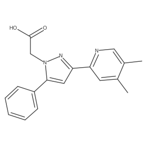 3-(4,5-Dimethyl-2-pyridinyl)-5-phenyl-1H-pyrazole-1-acetic acid结构式