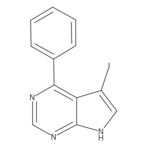5-iodo-4-phenyl-7H-pyrrolo[2,3-d]pyrimidine Structure