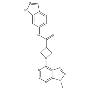 N-(1H-indazol-6-yl)-1-(3-methyl-3H-[1,2,3]triazolo[4,5-d]pyrimidin-7-yl)azetidine-3-carboxamide结构式