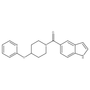 (1H-indol-5-yl)(4-(pyridin-2-yloxy)piperidin-1-yl)methanone结构式