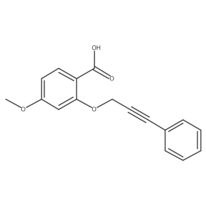 Benzoic acid, 4-methoxy-2-[(3-phenyl-2-propyn-1-yl)oxy]- Structure