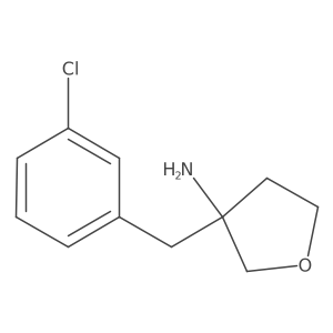 3-[(3-Chlorophenyl)methyl]oxolan-3-amine结构式