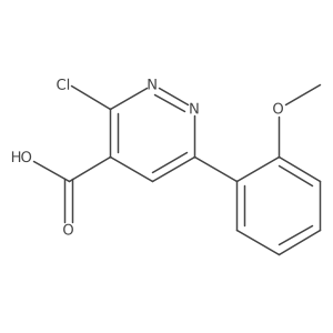 3-Chloro-6-(2-methoxyphenyl)pyridazine-4-carboxylic acid结构式