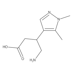 4-amino-3-(1,5-dimethyl-1H-pyrazol-4-yl)butanoic acid结构式