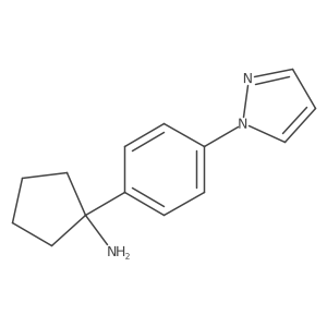 1-[4-(1H-pyrazol-1-yl)phenyl]cyclopentan-1-amine结构式