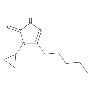 4-cyclopropyl-5-pentyl-4H-1,2,4-triazole-3-thiol结构式