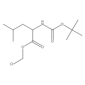 Chloromethyl 2-{[(tert-butoxy)carbonyl]amino}-4-methylpentanoate结构式