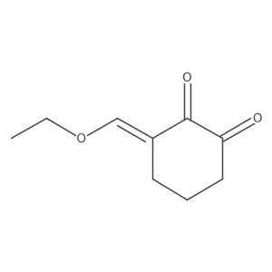 (3Z)-3-(Ethoxymethylidene)cyclohexane-1,2-dione结构式