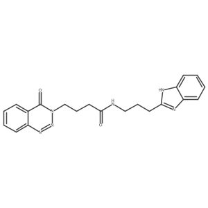 N-[3-(1H-benzimidazol-2-yl)propyl]-4-(4-oxo-1,2,3-benzotriazin-3(4H)-yl)butanamide结构式