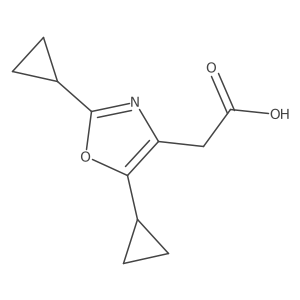 2-(2,5-Dicyclopropyloxazol-4-yl)aceticacid结构式