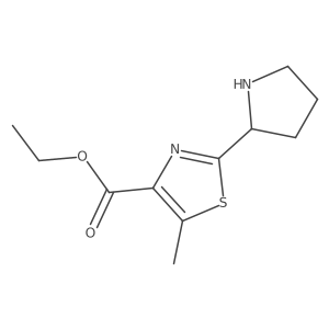 Ethyl 5-methyl-2-(pyrrolidin-2-yl)-1,3-thiazole-4-carboxylate Structure
