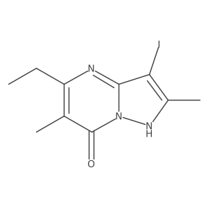 5-ethyl-3-iodo-2,6-dimethyl-4H,7H-pyrazolo[1,5-a]pyrimidin-7-one Structure
