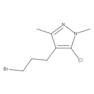 4-(3-bromopropyl)-5-chloro-1,3-dimethyl-1H-pyrazole结构式