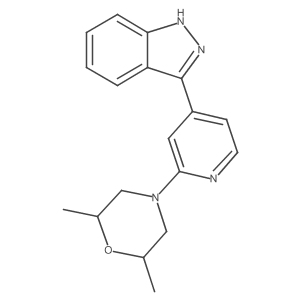 3-[2-(2,6-Dimethyl-4-morpholinyl)-4-pyridinyl]-1H-indazole Structure