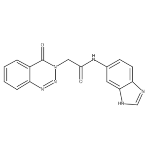 N-(1H-benzimidazol-6-yl)-2-(4-oxo-1,2,3-benzotriazin-3(4H)-yl)acetamide结构式