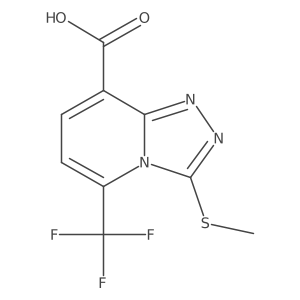 3-(Methylthio)-5-(trifluoromethyl)-[1,2,4]triazolo[4,3-a]pyridine-8-carboxylic acid Structure