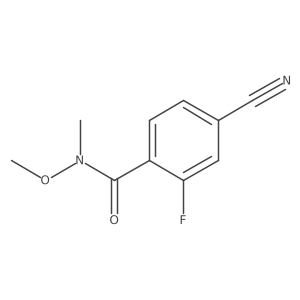 4-cyano-2-fluoro-N-methoxy-N-methylbenzamide Structure