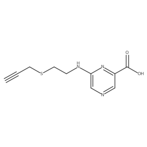 6-{[2-(Prop-2-yn-1-ylsulfanyl)ethyl]amino}pyrazine-2-carboxylic acid结构式