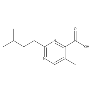5-Methyl-2-(3-methylbutyl)pyrimidine-4-carboxylic acid结构式