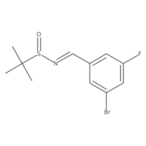 (R,E)-N-(3-Bromo-5-fluorobenzylidene)-2-methylpropane-2-sulfinamide Structure