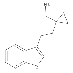 {1-[2-(1H-indol-3-yl)ethyl]cyclopropyl}methanamine结构式