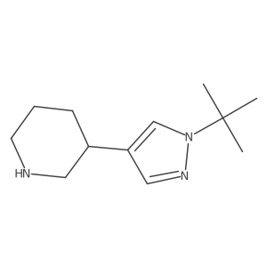 3-(1-tert-Butyl-1H-pyrazol-4-yl)piperidine结构式