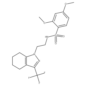 2,4-dimethoxy-N-(2-(3-(trifluoromethyl)-4,5,6,7-tetrahydro-1H-indazol-1-yl)ethyl)benzenesulfonamide Structure