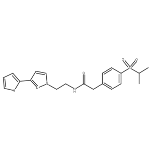 2-(4-(isopropylsulfonyl)phenyl)-N-(2-(3-(thiophen-2-yl)-1H-pyrazol-1-yl)ethyl)acetamide Structure