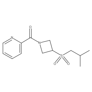 (3-(Isobutylsulfonyl)azetidin-1-yl)(pyridin-2-yl)methanone结构式