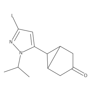 (1R,5S,6R)-6-(3-iodo-1-isopropyl-1H-pyrazol-5-yl)bicyclo[3.1.0]hexan-3-one Structure