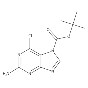 tert-butyl 2-amino-6-chloro-7H-purine-7-carboxylate结构式